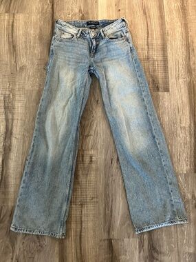 Aeropostale Light Blue low rise baggy wide leg jeans